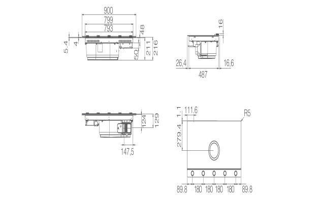 Аспириращ плот Elica NikolaTesla Unplugged BL/A/90